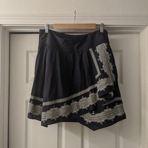 NWT Anthropologie embroidered mini skirt